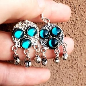 *$15 Sale* New Blue Mystic Topaz Silver Earrings.